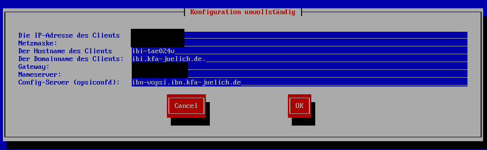 Bootimage-Konfiguration mit Punkt im Domainname, keine Installation vom Client Agent nach Windows installation