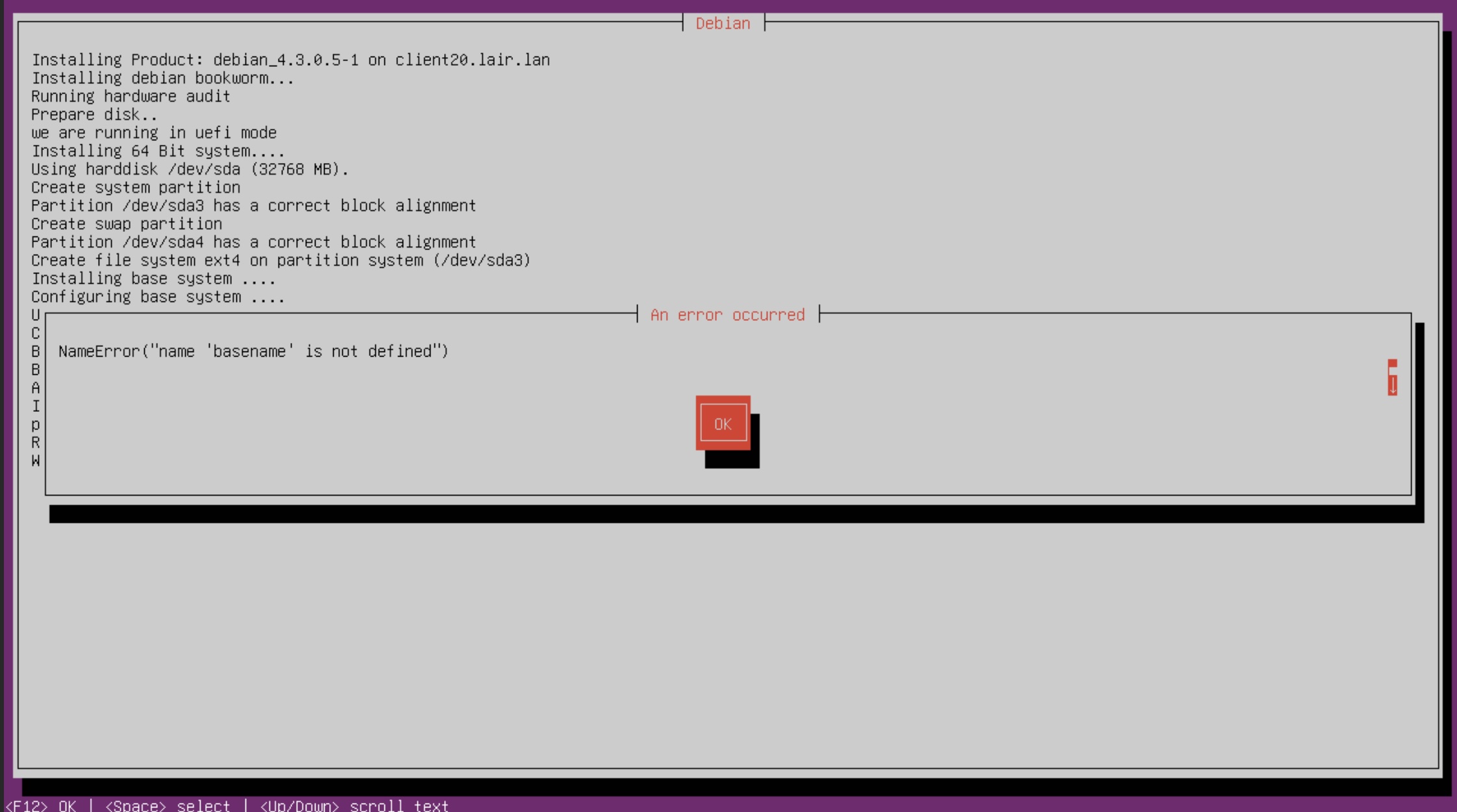 Debian-Installationsfehler
